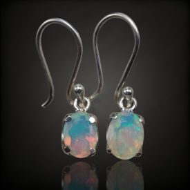 Opál ezüst fülbevaló