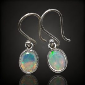 Opál ezüst fülbevaló