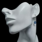 Opál ezüst fülbevaló