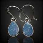 Opál ezüst fülbevaló