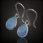 Opál ezüst fülbevaló