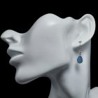 Opál ezüst fülbevaló