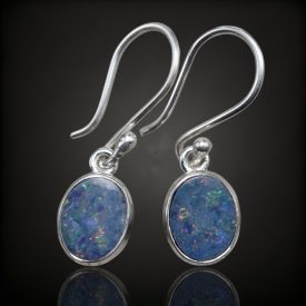 Opál ezüst fülbevaló