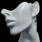 Opál ezüst fülbevaló