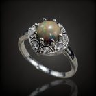 Opál ezüst gyűrű