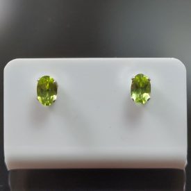 Olivin ezüst fülbevaló