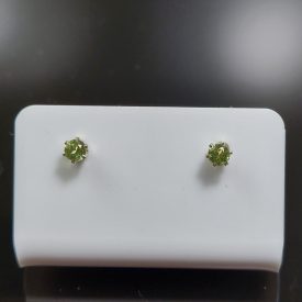 Olivin ezüst fülbevaló