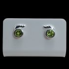 Olivin ezüst fülbevaló