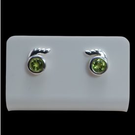 Olivin ezüst fülbevaló