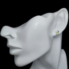 Olivin ezüst fülbevaló