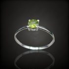 Olivin ezüst gyűrű