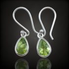 Olivin ezüst fülbevaló