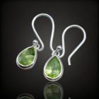 Olivin ezüst fülbevaló
