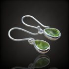 Olivin ezüst fülbevaló