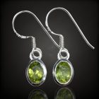 Olivin ezüst fülbevaló