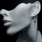 Olivin ezüst fülbevaló