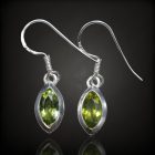 Olivin ezüst fülbevaló