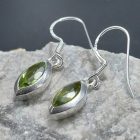 Olivin ezüst fülbevaló