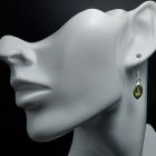 Olivin ezüst fülbevaló