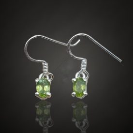 Olivin ezüst fülbevaló