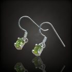 Olivin ezüst fülbevaló