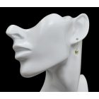 Olivin ezüst fülbevaló