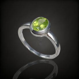 Olivin ezüst gyűrű