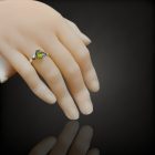 Olivin ezüst gyűrű