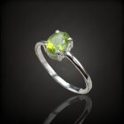 Olivin ezüst gyűrű