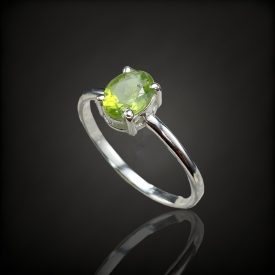 Olivin ezüst gyűrű