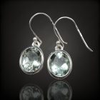 Praziolit ezüst fülbevaló