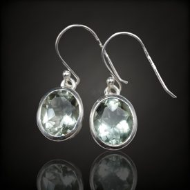 Praziolit ezüst fülbevaló