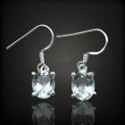 Praziolit ezüst fülbevaló