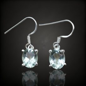 Praziolit ezüst fülbevaló