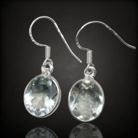 Praziolit ezüst fülbevaló