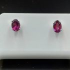 Gránát ezüst fülbevaló