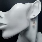 Rózsakvarc ezüst fülbevaló