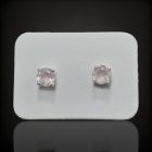 Rózsakvarc ezüst fülbevaló