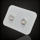 Rózsakvarc ezüst fülbevaló