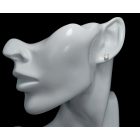 Rózsakvarc ezüst fülbevaló