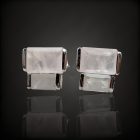 Rózsakvarc ezüst fülbevaló