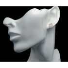 Rózsakvarc ezüst fülbevaló