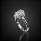 Rózsakvarc ezüst gyűrű