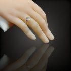 Rózsakvarc ezüst gyűrű