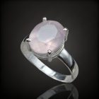 Rózsakvarc ezüst gyűrű