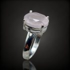 Rózsakvarc ezüst gyűrű