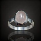 Rózsakvarc ezüst gyűrű