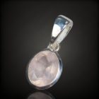 Rózsakvarc ezüst medál
