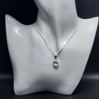 Rózsakvarc ezüst medál