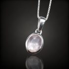 Rózsakvarc ezüst medál